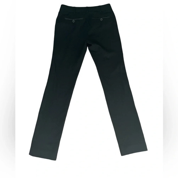 Tory Burch Black Straight Leg Mid-Rise Wool Pants, Size 0 - Picture 3 of 7